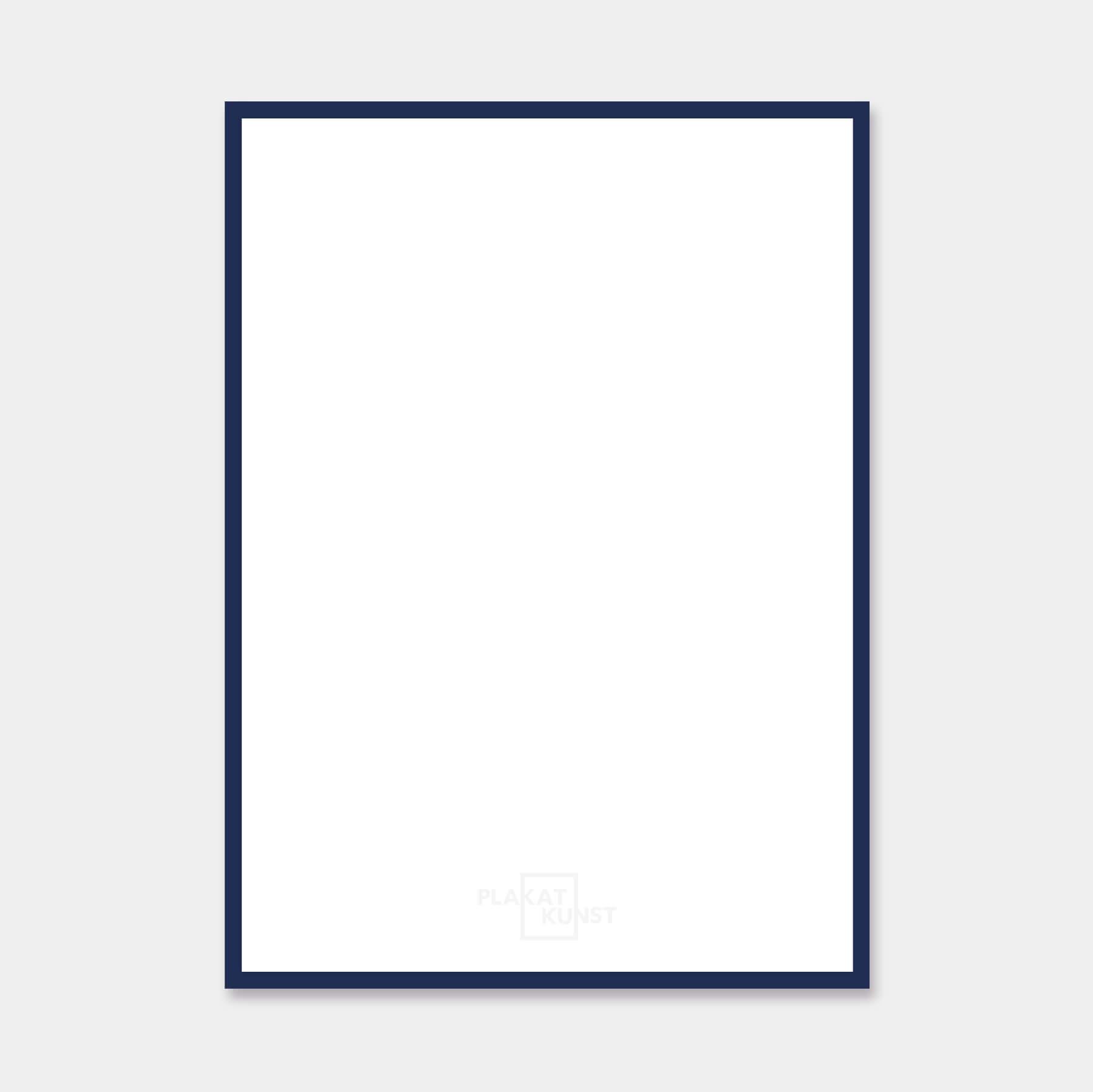 Dark blue glossy wooden frame - Narrow (13 mm) - Custom size