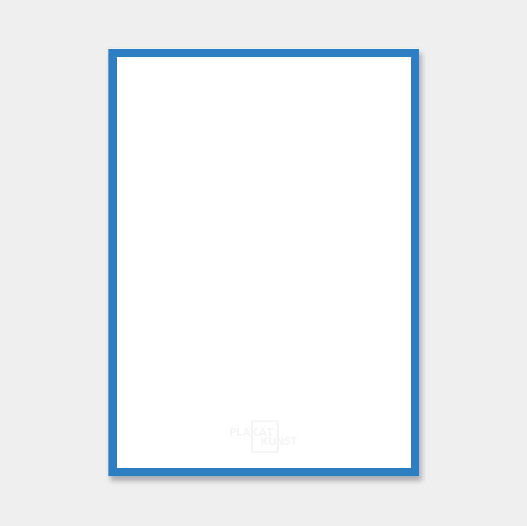 Blue glossy wooden frame - Narrow (13 mm) - Custom size