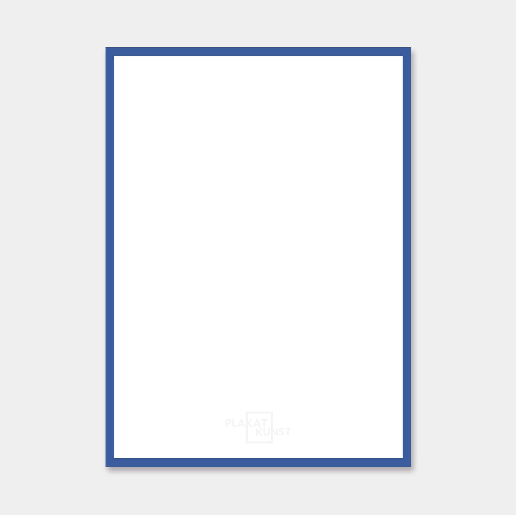 Blue matte wooden frame - Narrow (15 mm) - Custom size