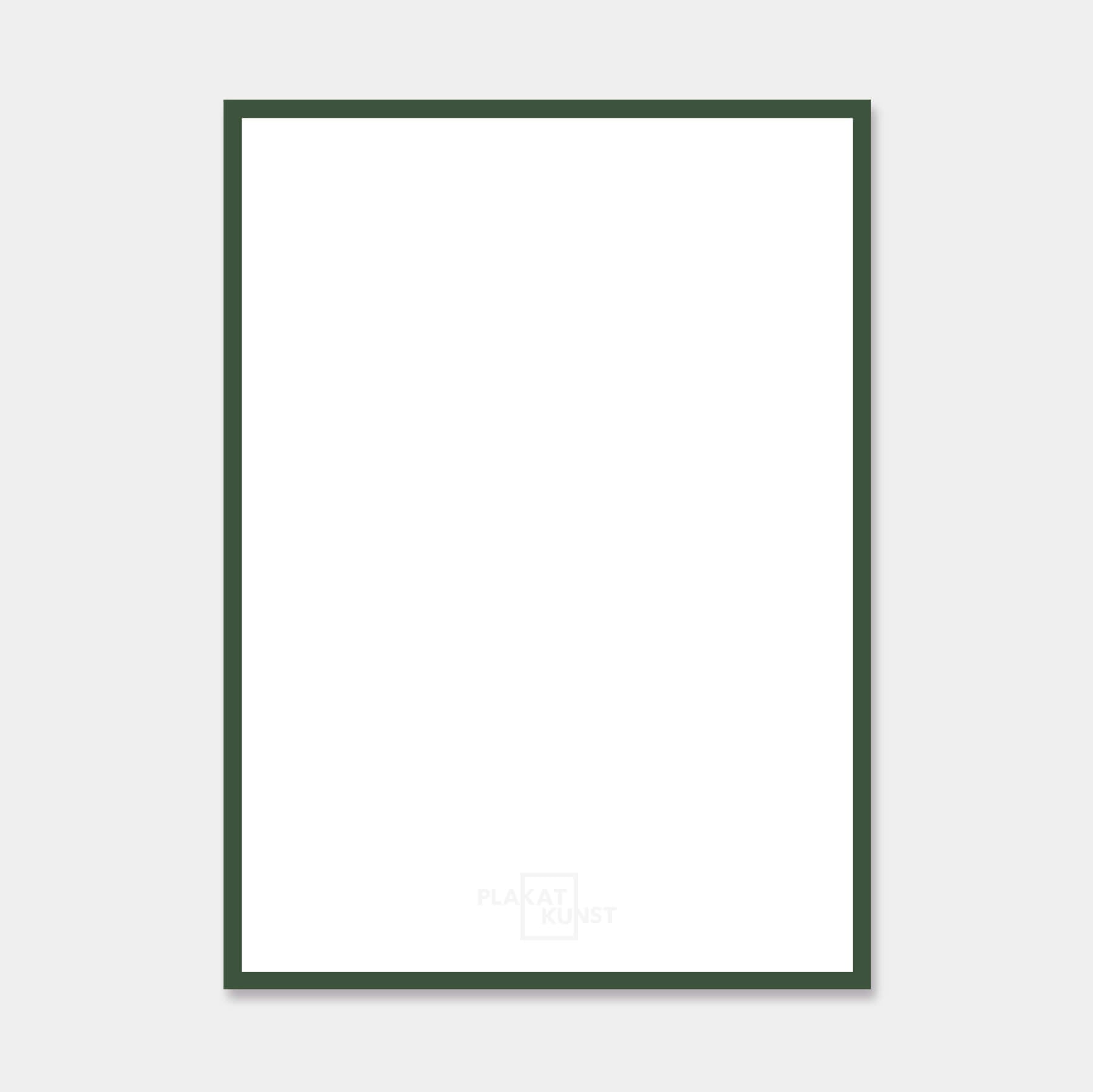 Dark green matte wooden frame - Narrow (15 mm) - Custom size