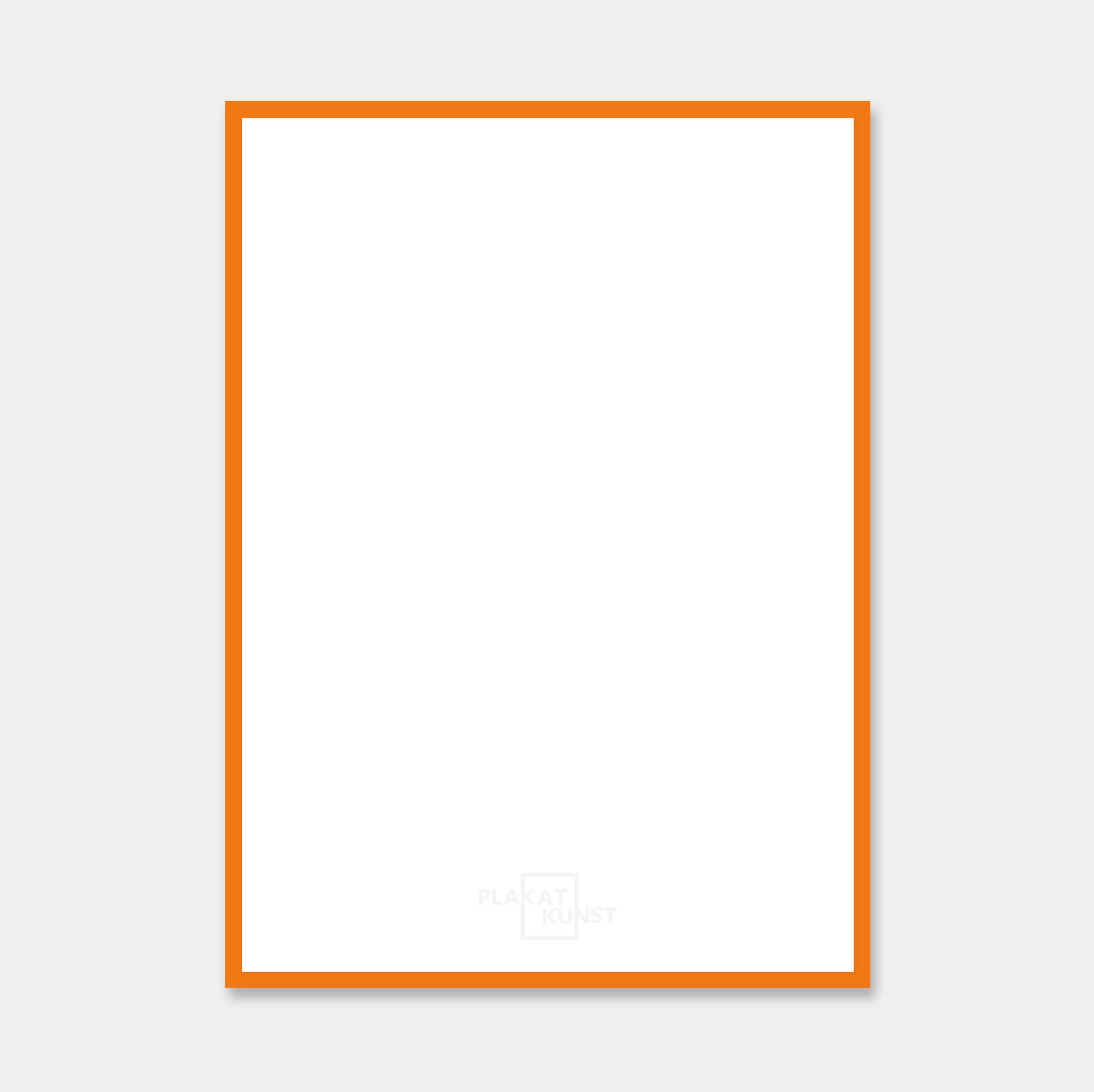 Orange glossy wooden frame - Narrow (13 mm) - Custom size