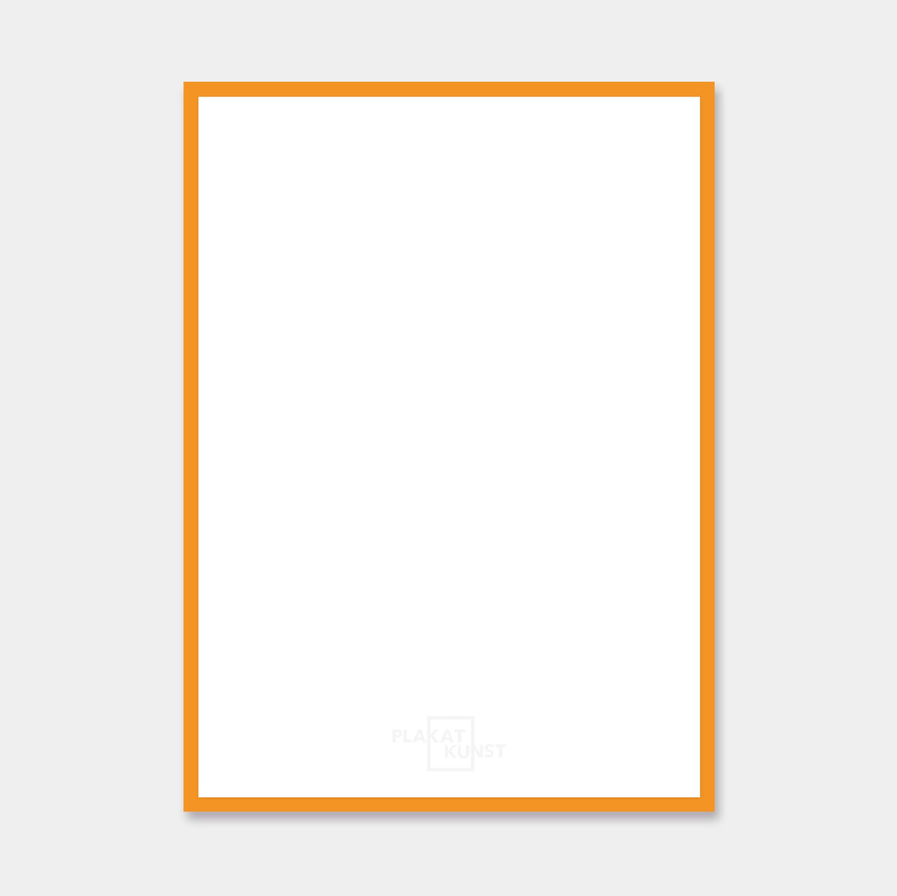 Orange matte wooden frame - Narrow (15 mm) - Custom size