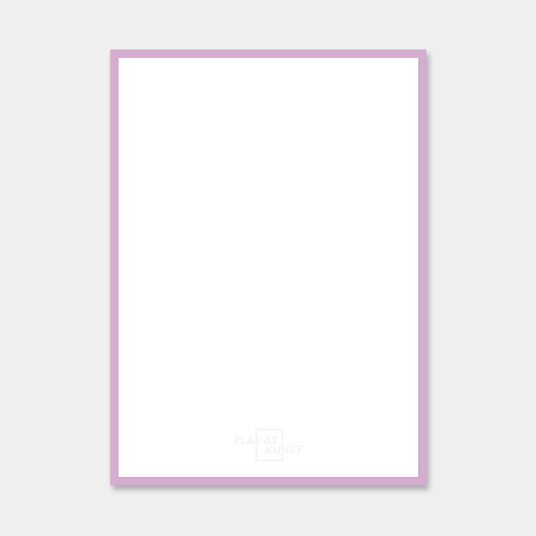 Pink glossy wooden frame - Narrow (13 mm) - Custom size