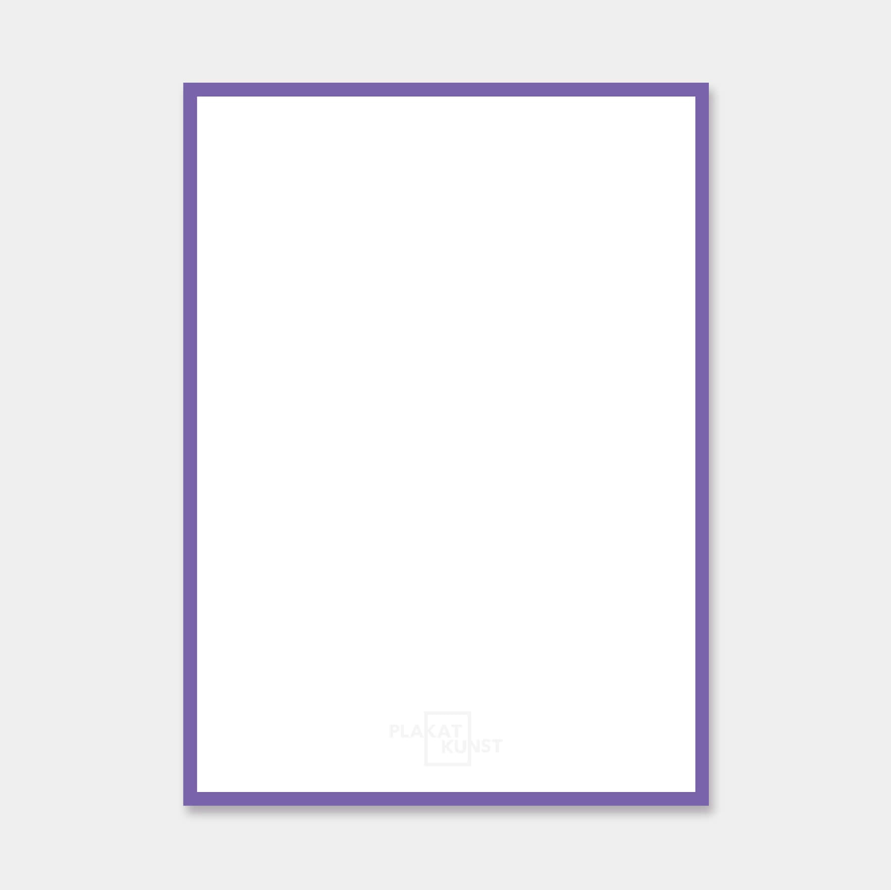 Purple glossy wooden frame - Narrow (13 mm) - Custom size