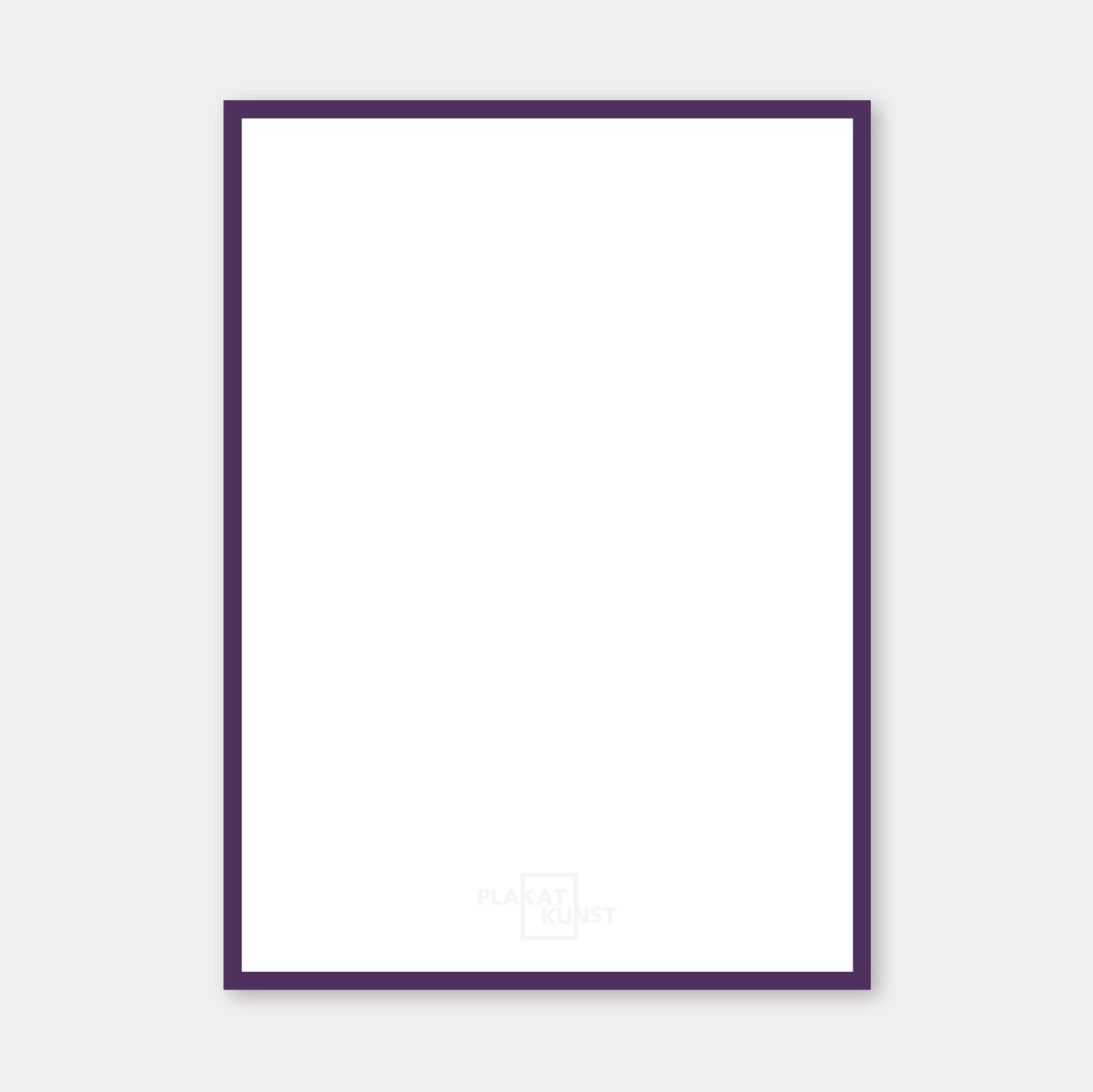 Purple matte wooden frame - Narrow (15 mm) - Custom size