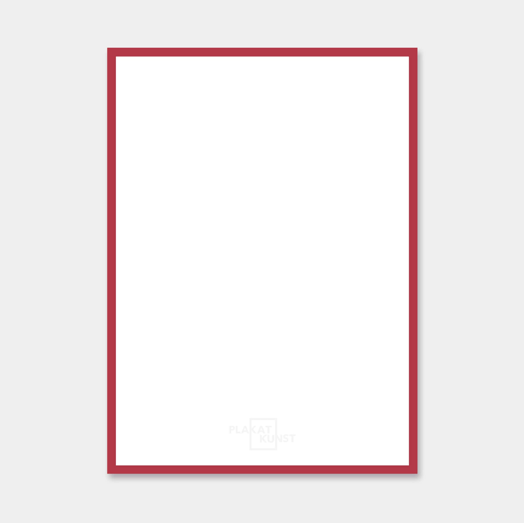 Dark red matte wooden frame - Narrow (15 mm) - Custom size