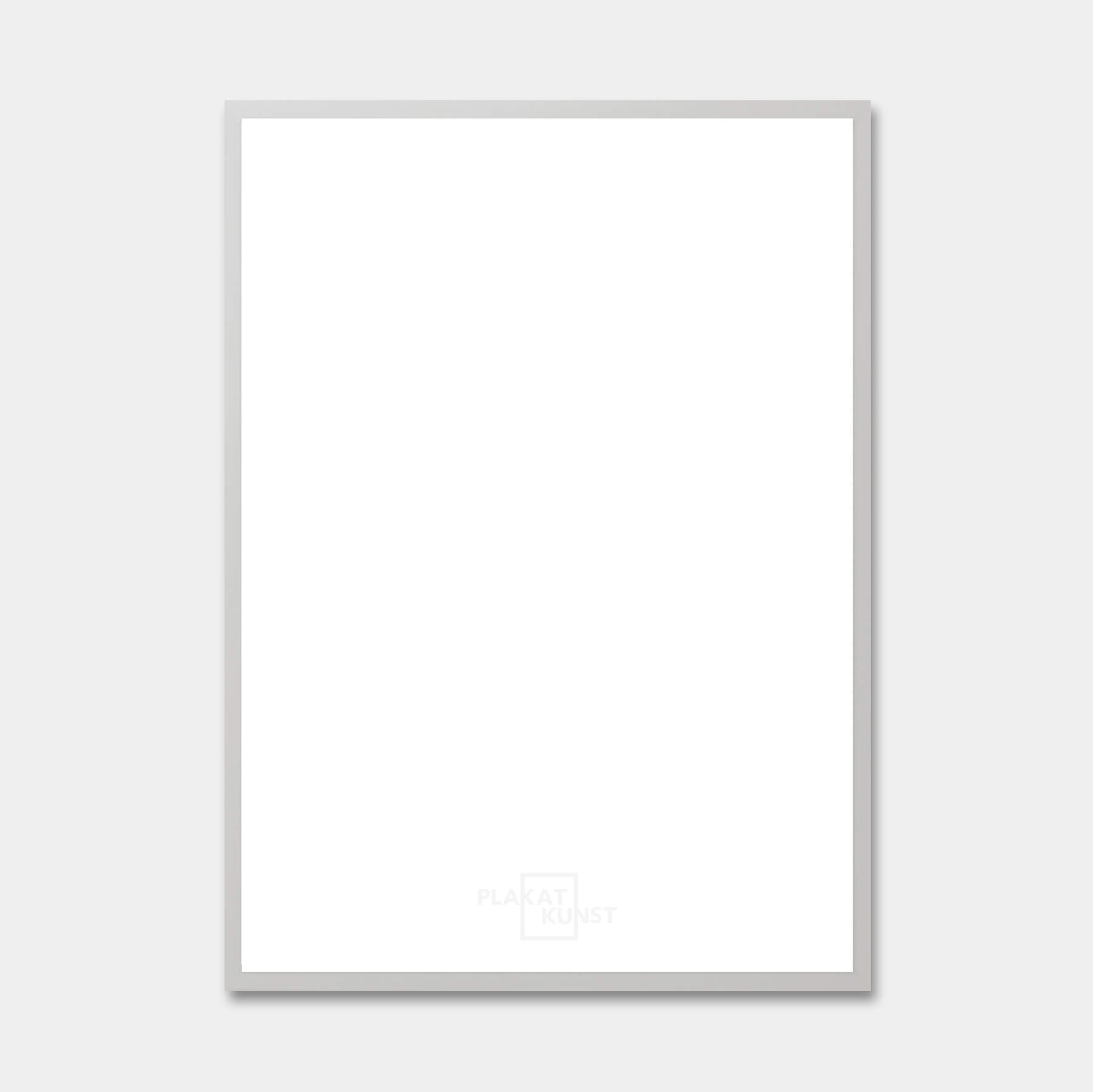 Silver wooden frame - Narrow (15 mm) - Custom size