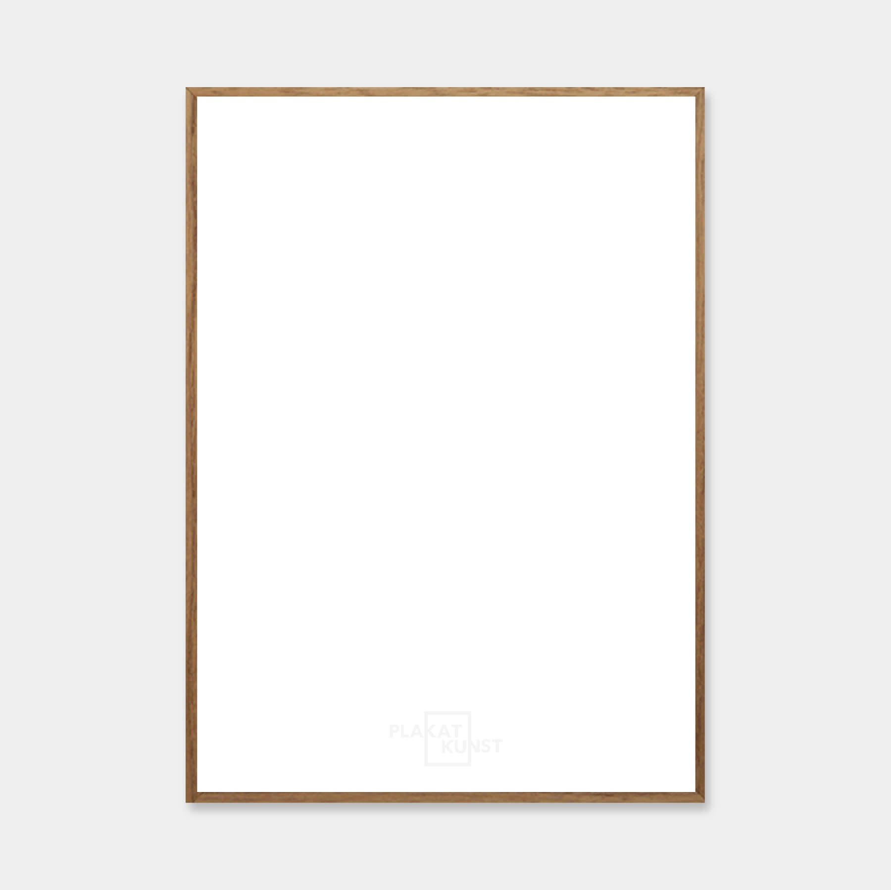 Dark oak wooden frame - Narrow (15 mm) - Custom size