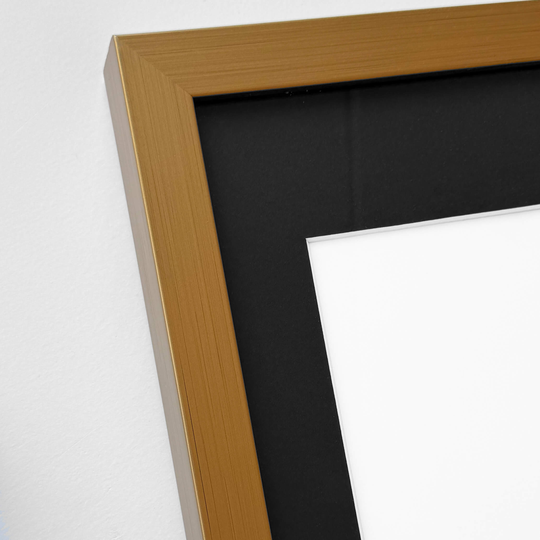 Dark gold wooden frame - Wide (20 mm) - Custom size