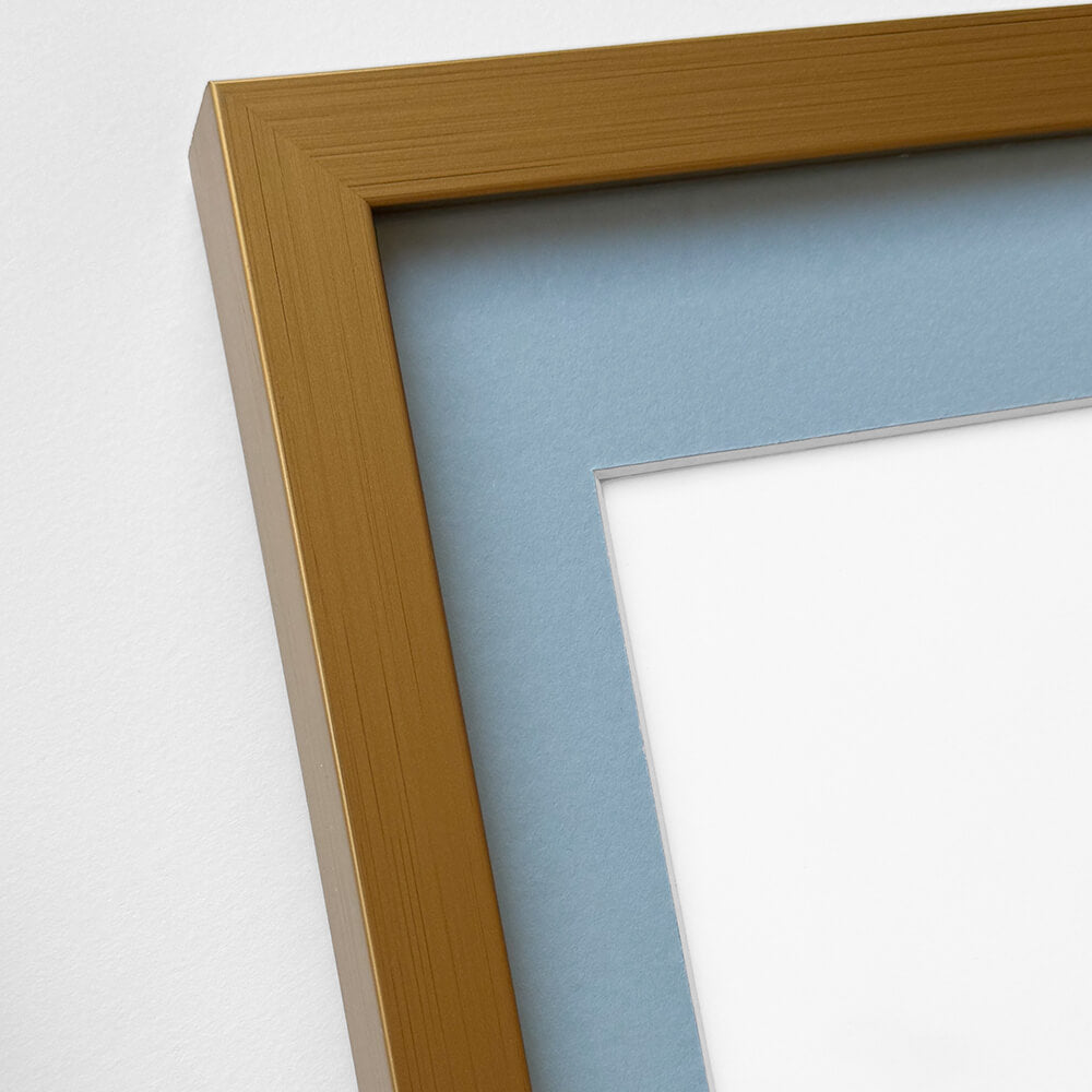 Dark gold wooden frame - Wide (20 mm) - Custom size