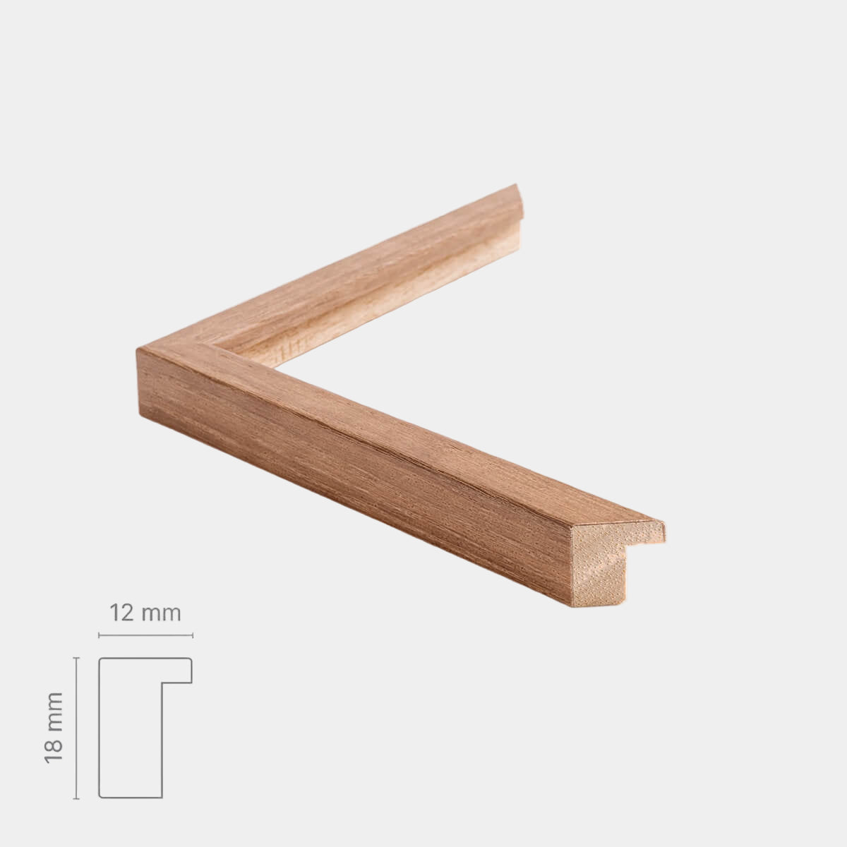 Dark oak frame - Narrow (12 mm) - 30x30 cm