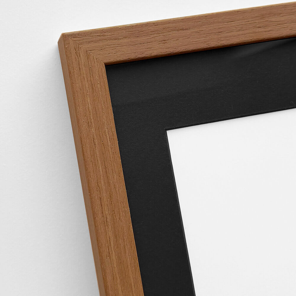 Dark oak frame - Wide (20 mm) - 70x100 cm