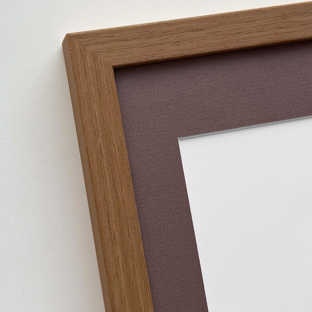 Dark oak frame - Wide (20 mm) - 70x100 cm