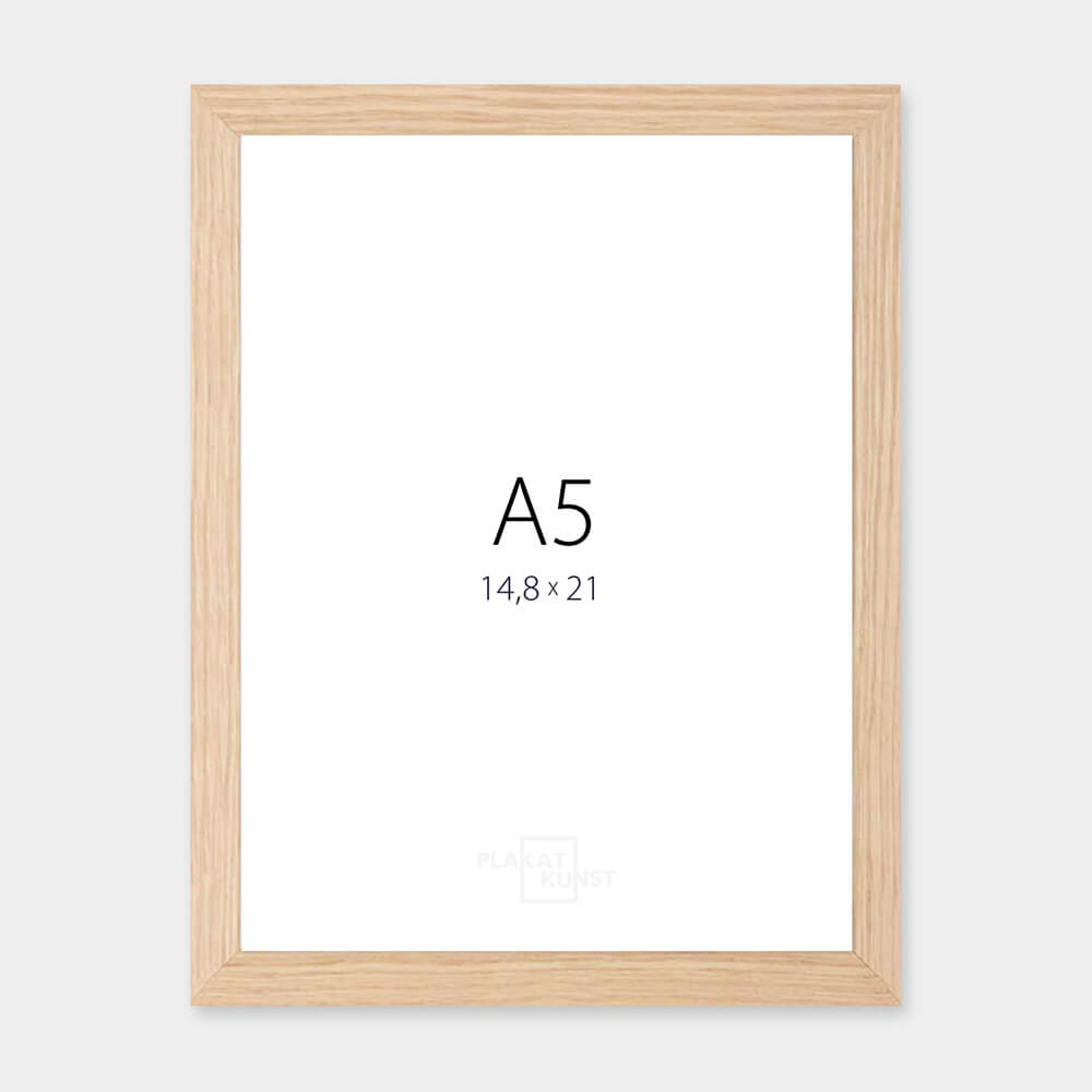 Solid oak frame – Narrow (12 mm) – A5 (15x21 cm)