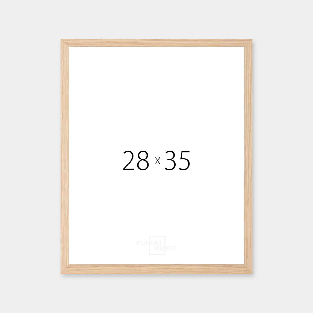 Solid oak frame - Narrow (12 mm) - 28x35 cm