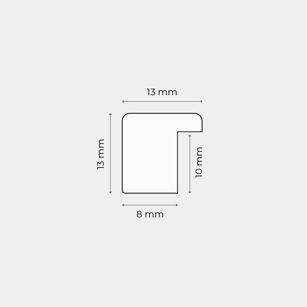 Pink glossy wooden frame - Narrow (13 mm) - 40×40 cm