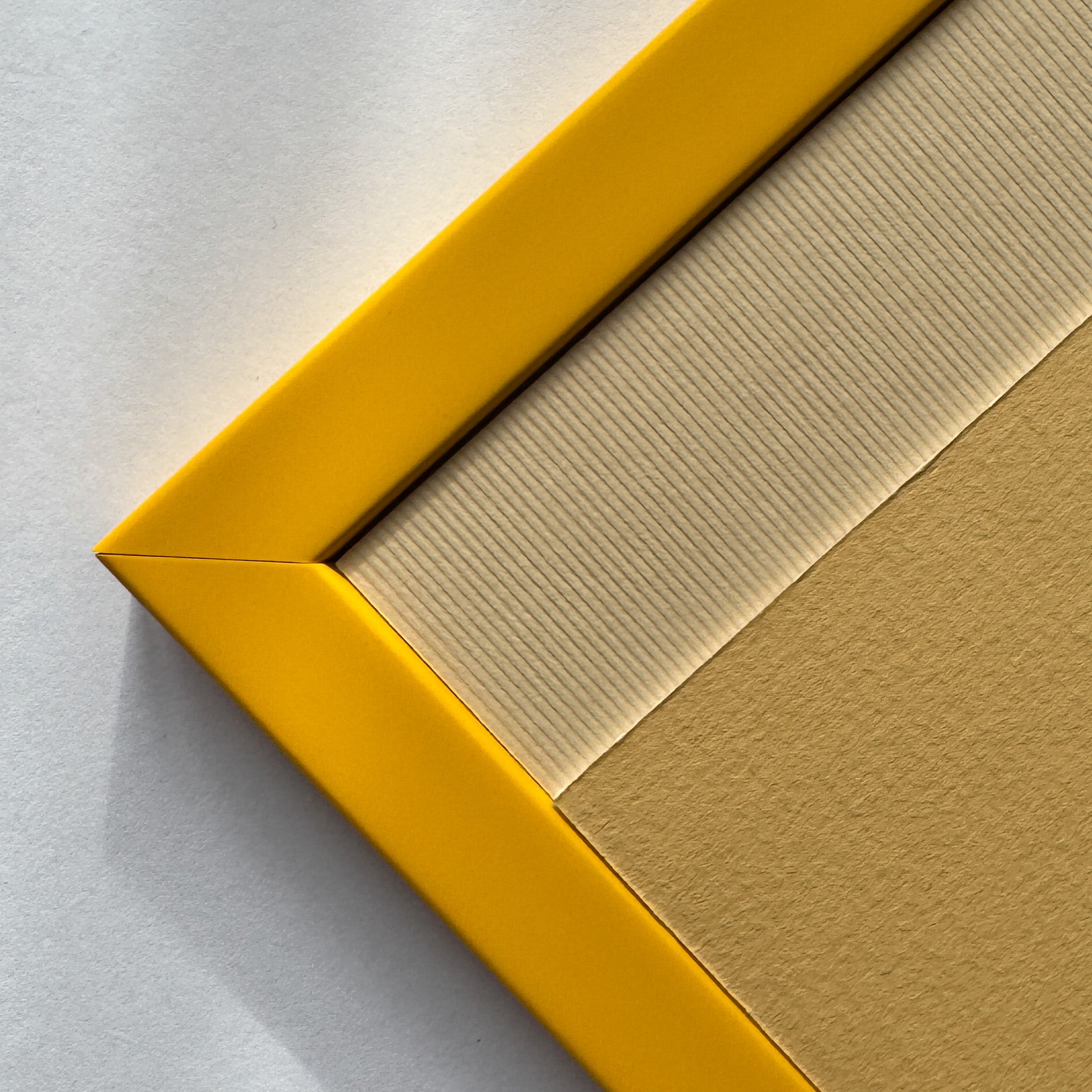 Yellow matte wooden frame - Narrow (15 mm)