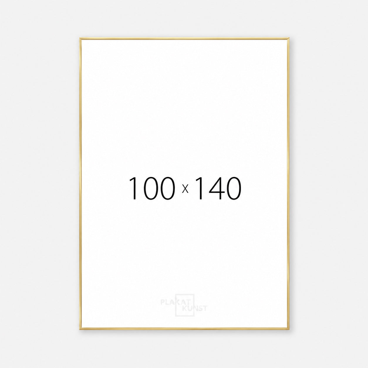 Golden premium aluminum frame - Narrow (6 mm) - 100x140 cm