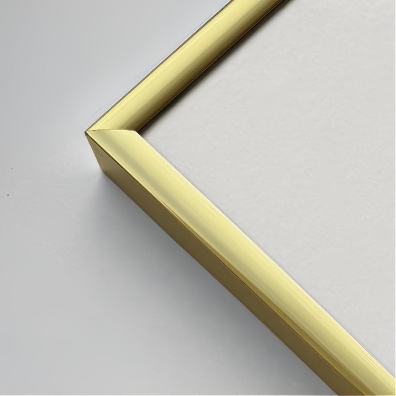 Golden premium aluminum frame - Narrow (6 mm) - Custom size