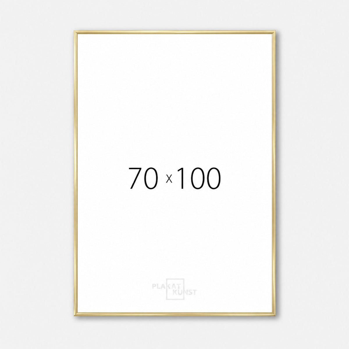 Golden aluminum frame - Narrow (6 mm) - 70x100 cm