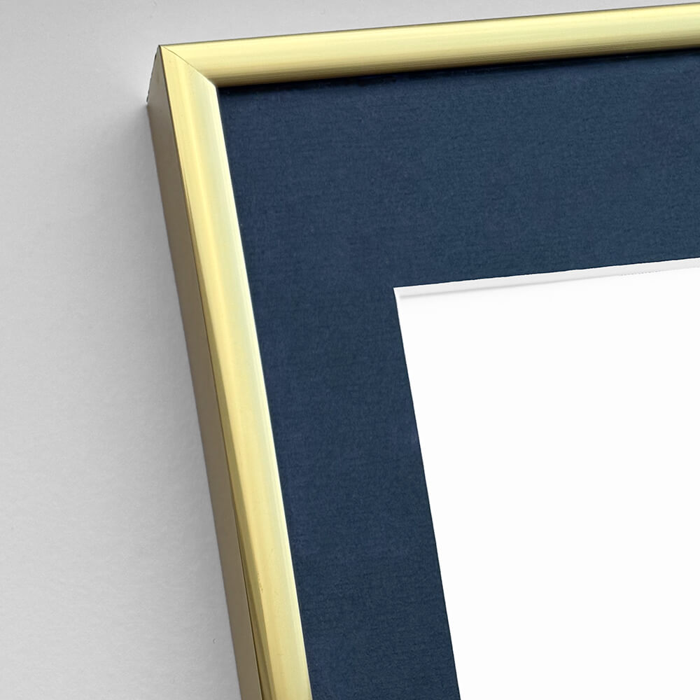 Golden aluminum frame - Narrow (9 mm) - 70x100 cm