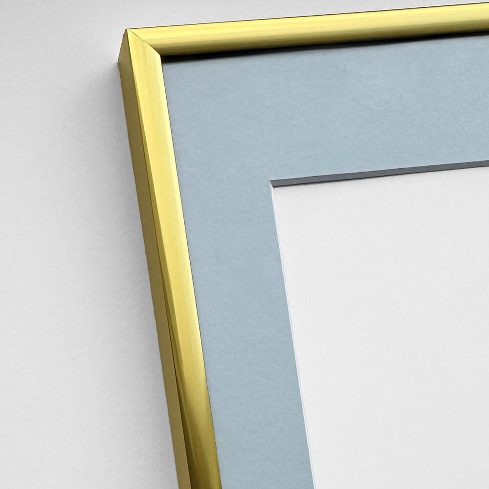 Golden aluminum frame - Narrow (9 mm) - 70×70 cm