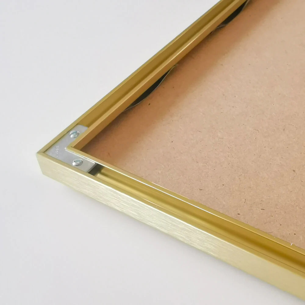 Golden aluminum frame - Narrow (6 mm) - 70x100 cm