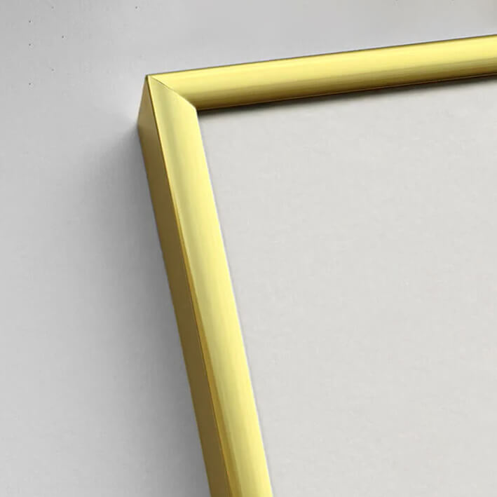 A1 golden aluminum frame - Narrow (9 mm) - 59.4×84.1 cm