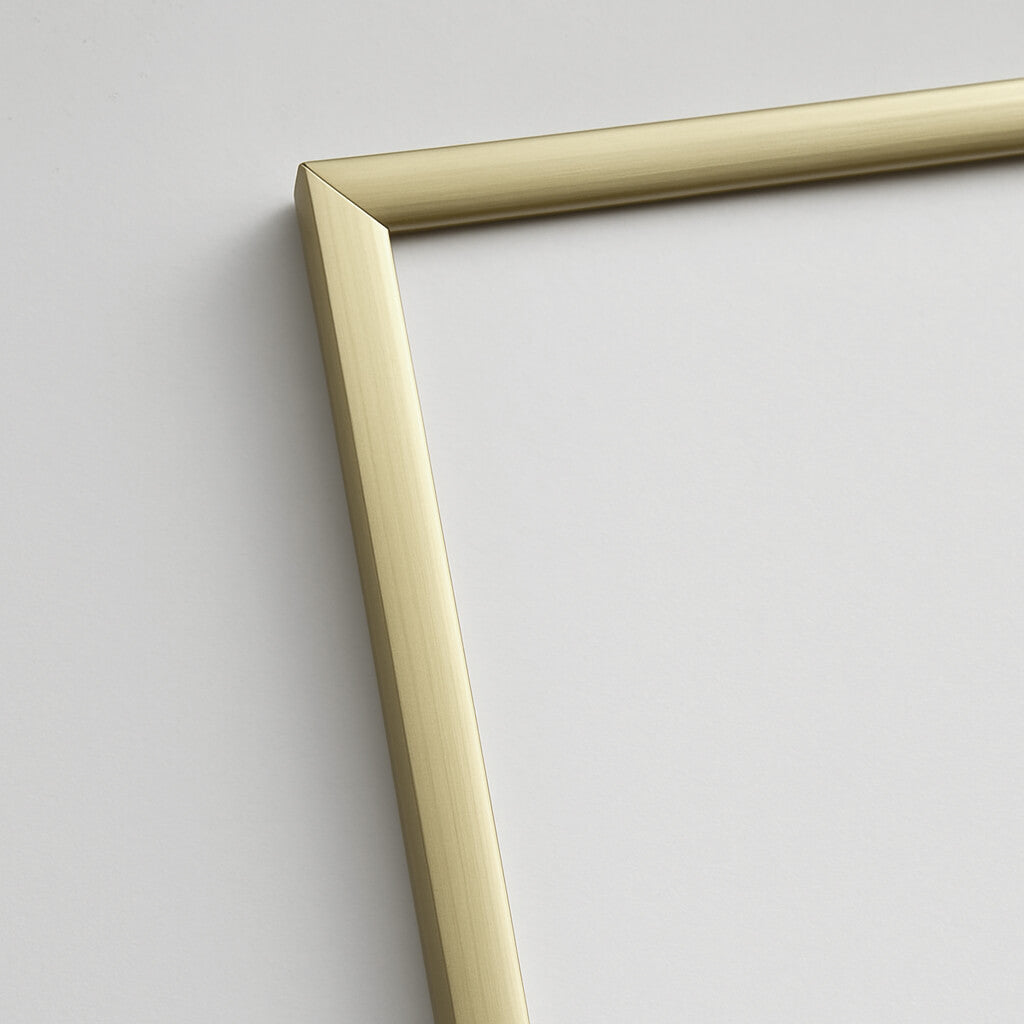 Guld premium aluramme - Smal (6 mm) - Specialmål-PlakatKunst