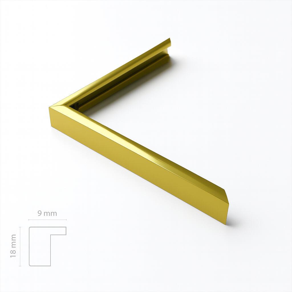 Guld aluramme - Smal (9 mm)-PlakatKunst