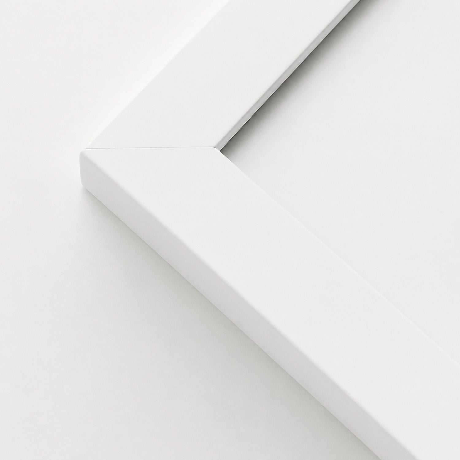 White wooden frame - Wide (20 mm) - Custom Size