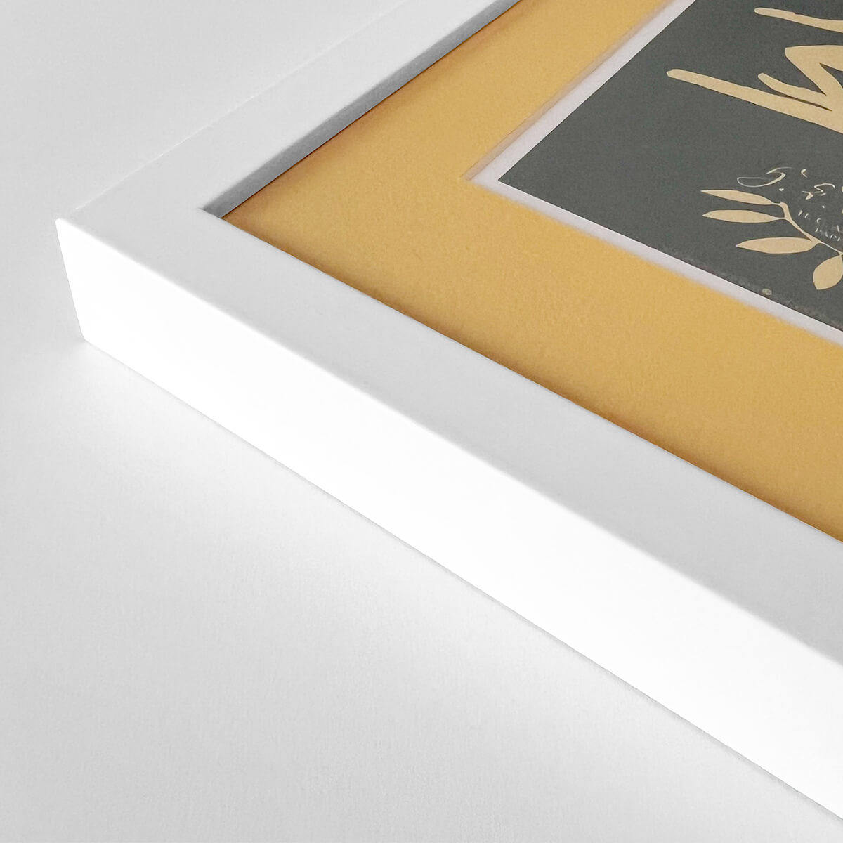 White wooden frame - Wide (20 mm) - 60×60 cm