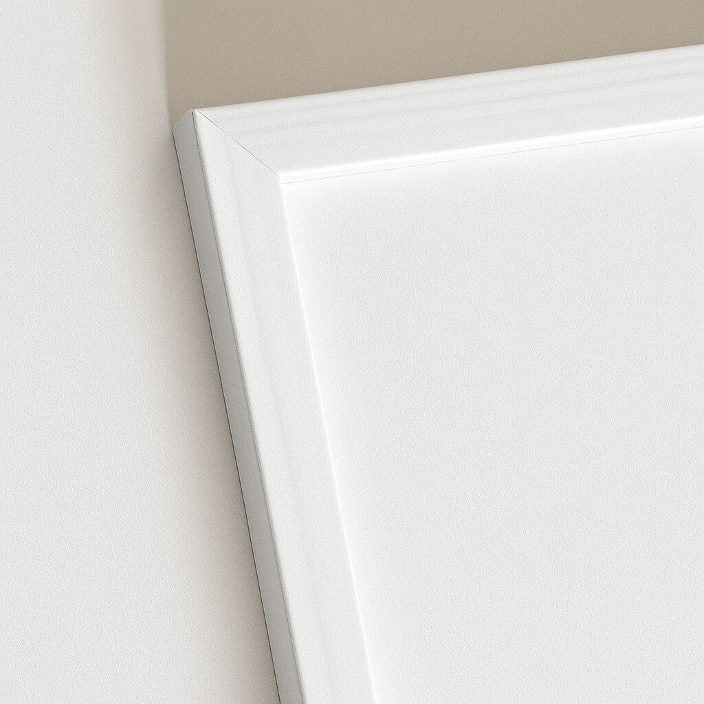 White wooden frame - Narrow (10 mm)