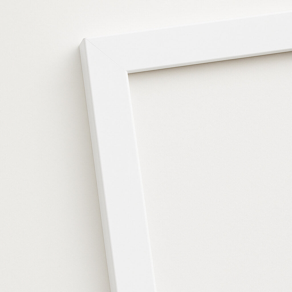 White wooden frame - Narrow (15 mm)