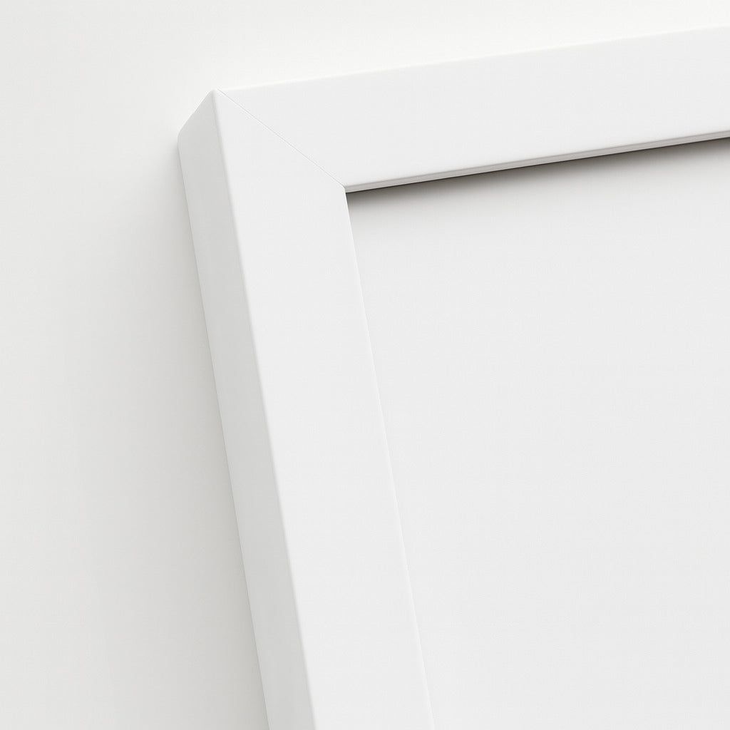 White wooden frame - Wide (20x30 mm)
