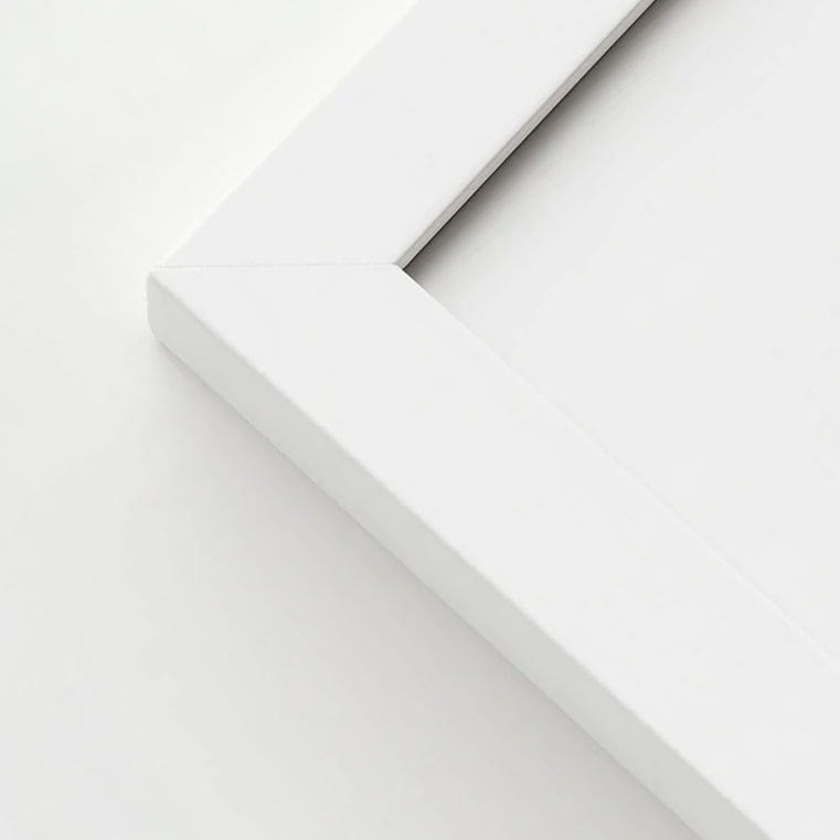 White wooden frame - Wide (20 mm) - Custom Size