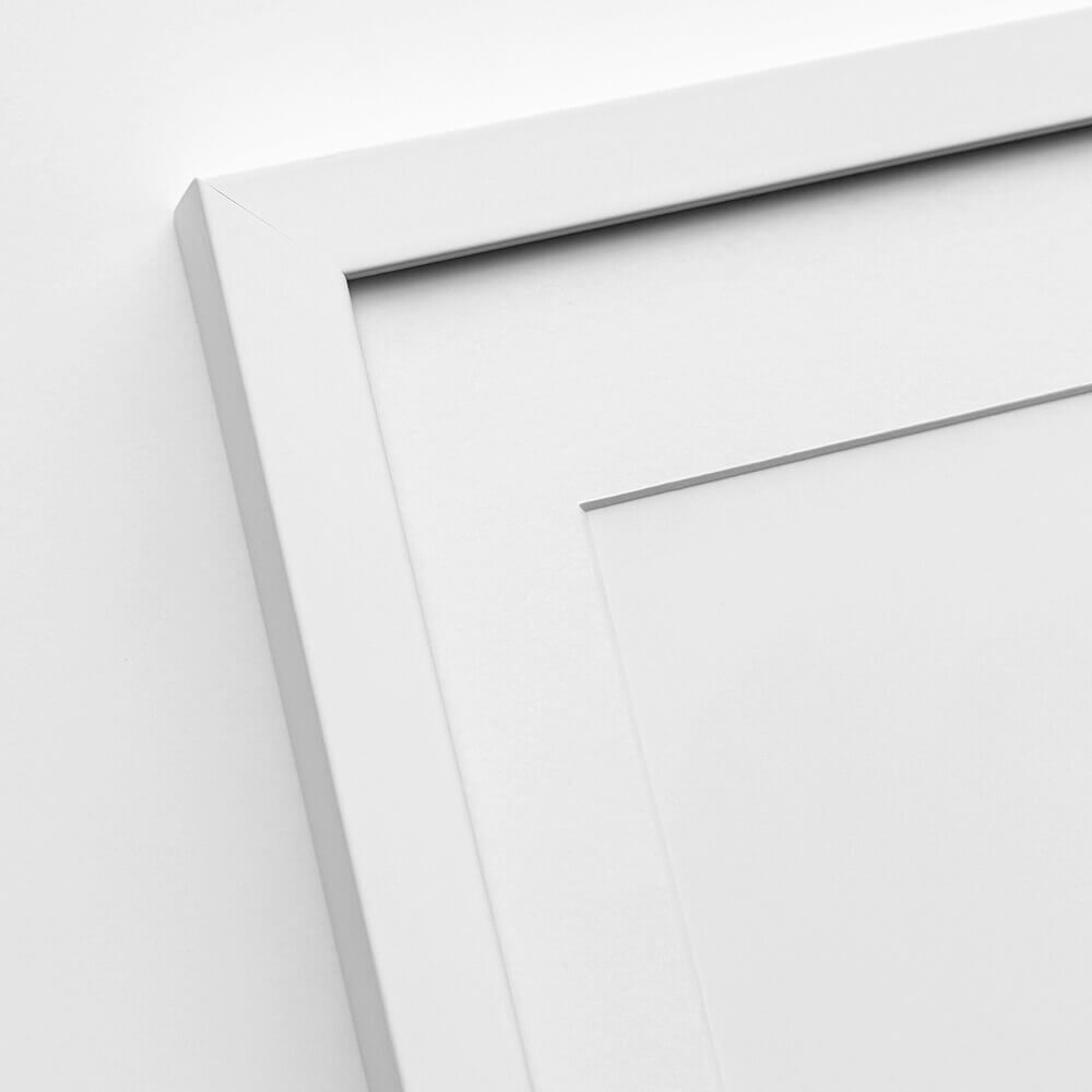 White wooden frame - Wide (20 mm) - A3 (30×42 cm)