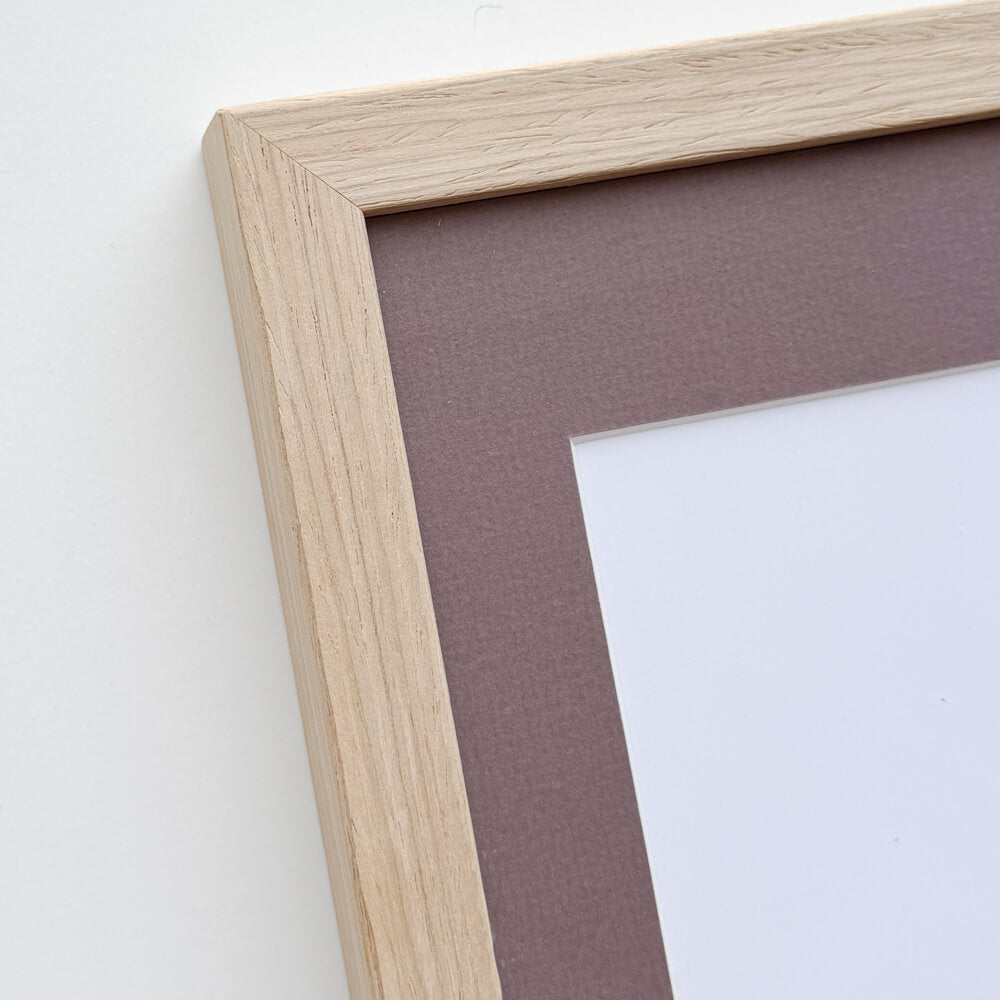 Picture frame in light wood - Narrow (15 mm) - 50x70 cm