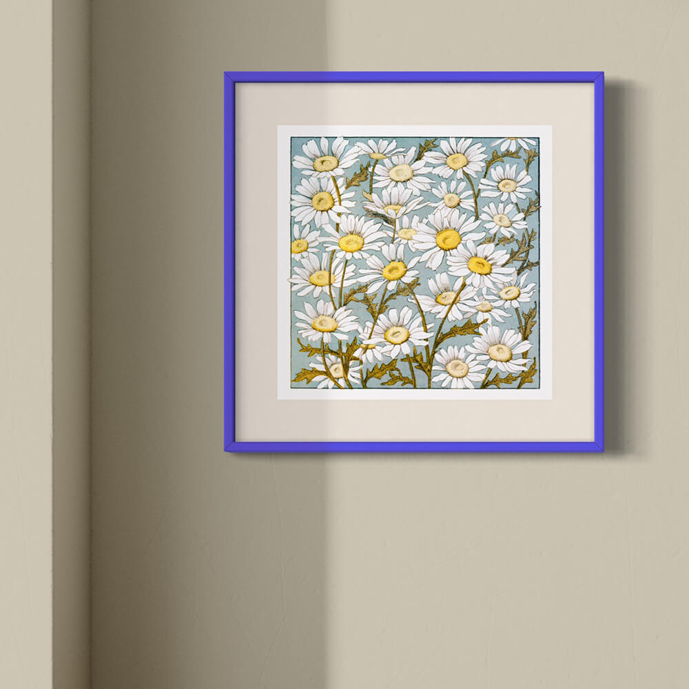 Purple glossy wooden frame - Narrow (13 mm) - 30×30 cm