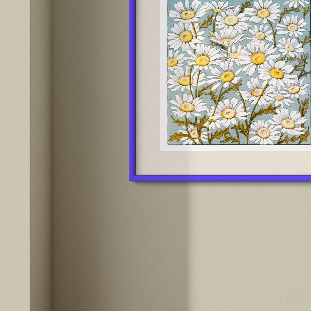 Purple glossy wooden frame - Narrow (13 mm) - 50×50 cm