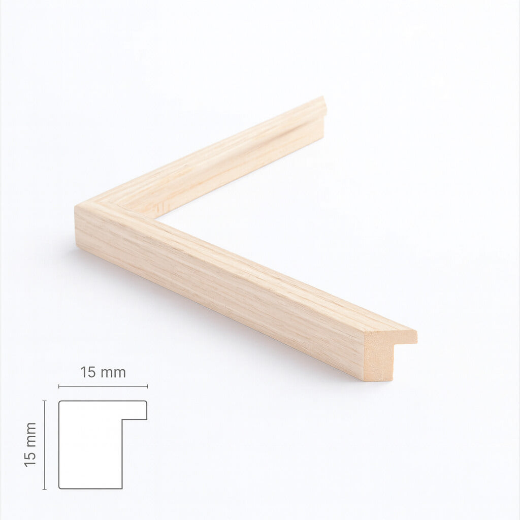 Light oak wooden frame - Narrow (15 mm)