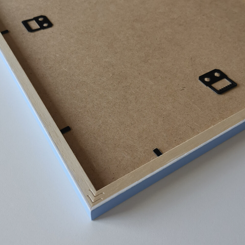 Light blue matte wooden frame - Narrow (15 mm) - A3 (30×42 cm)