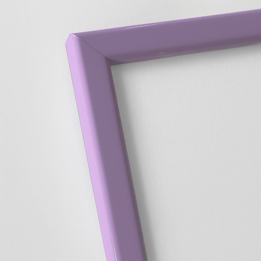 Lyserød blank træramme - Smal (13 mm) - Specialmål-PlakatKunst