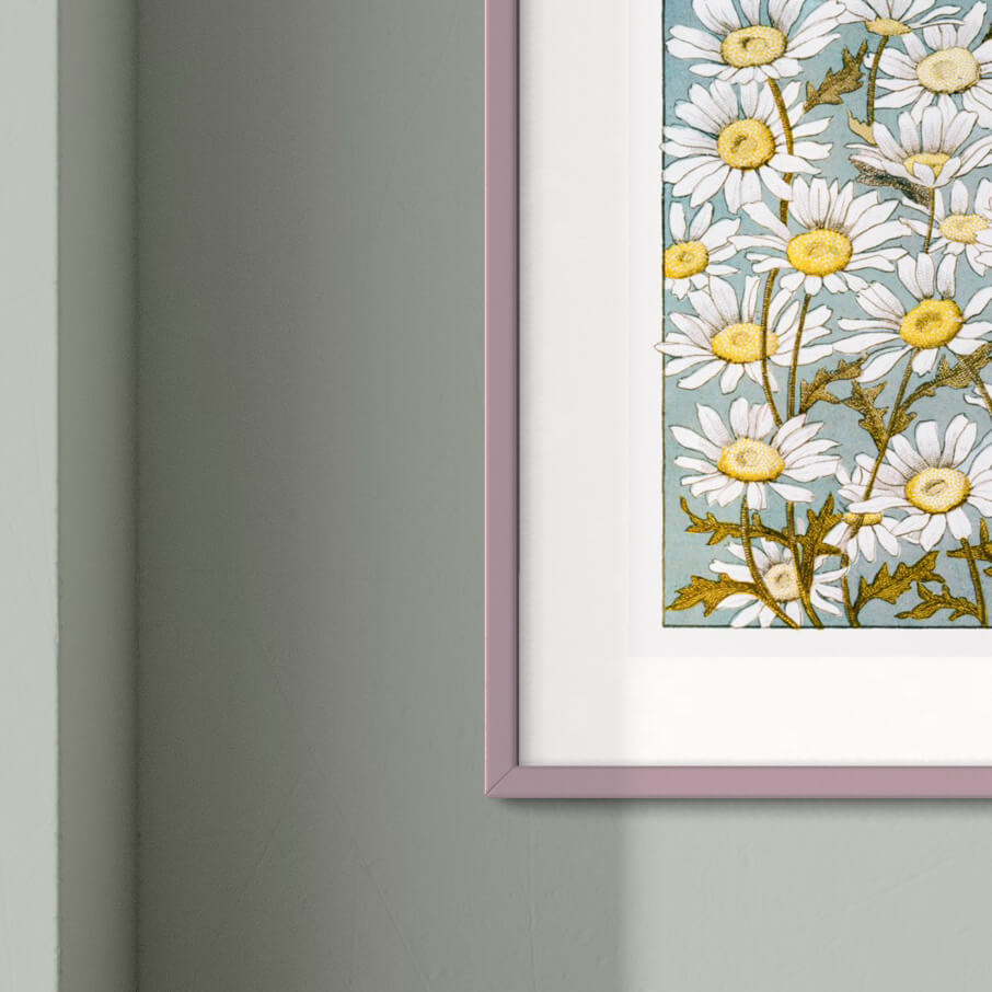 Pink matte wooden frame - Narrow (15 mm) - A4 (21x29.7 cm)