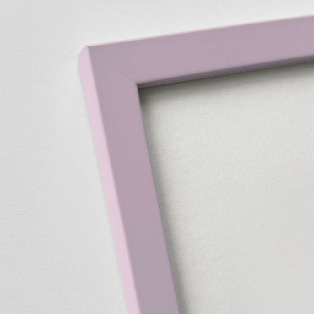Pink matte wooden frame - Narrow (15 mm)