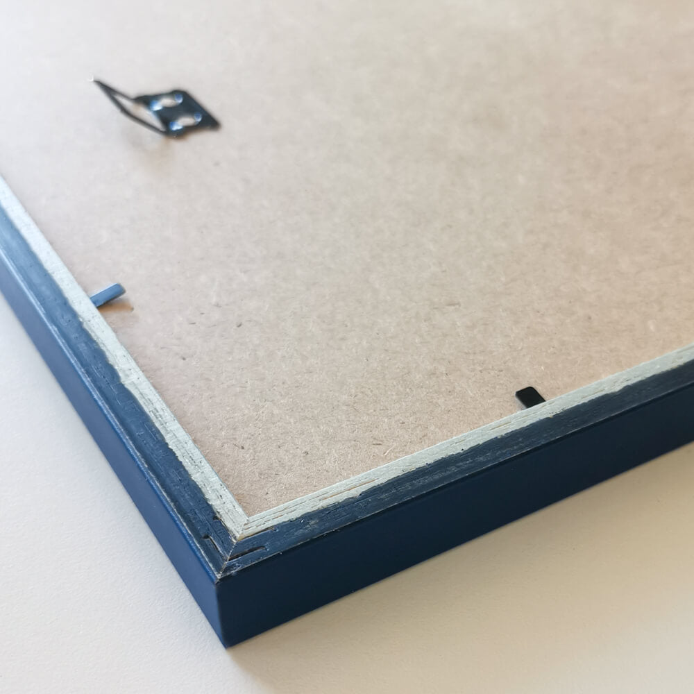 Dark blue matte wooden frame - Narrow (15 mm) - 40×40 cm
