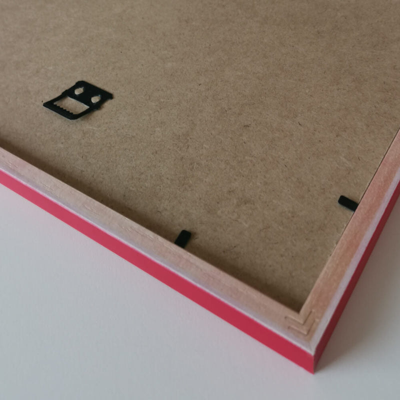 Dark red matte wooden frame - Narrow (15 mm) - 30x30 cm