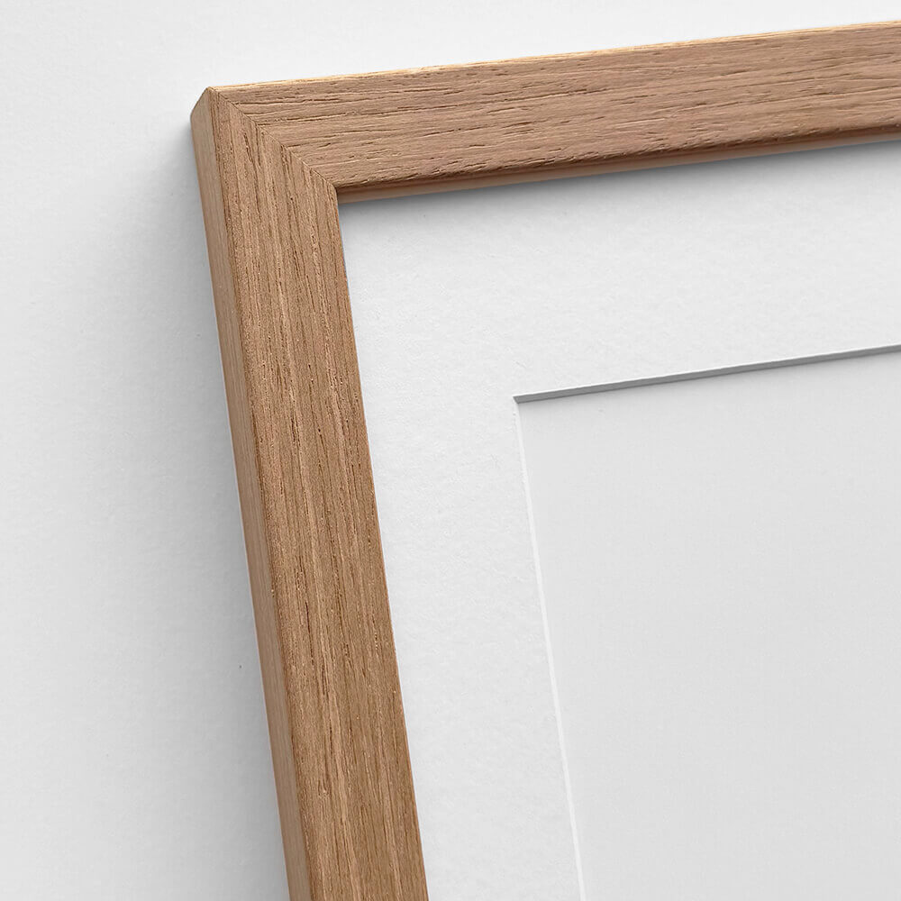 Mørk eg træramme på mål - Bred (20 mm)-PlakatKunst