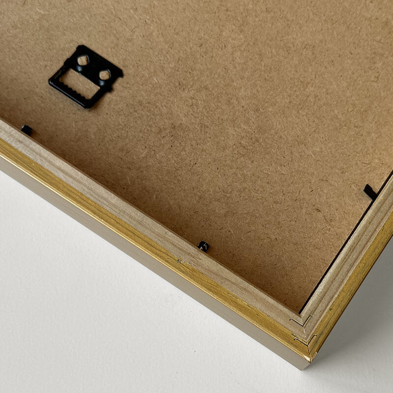 Dark gold wooden frame - Wide (20 mm) - 60x80 cm