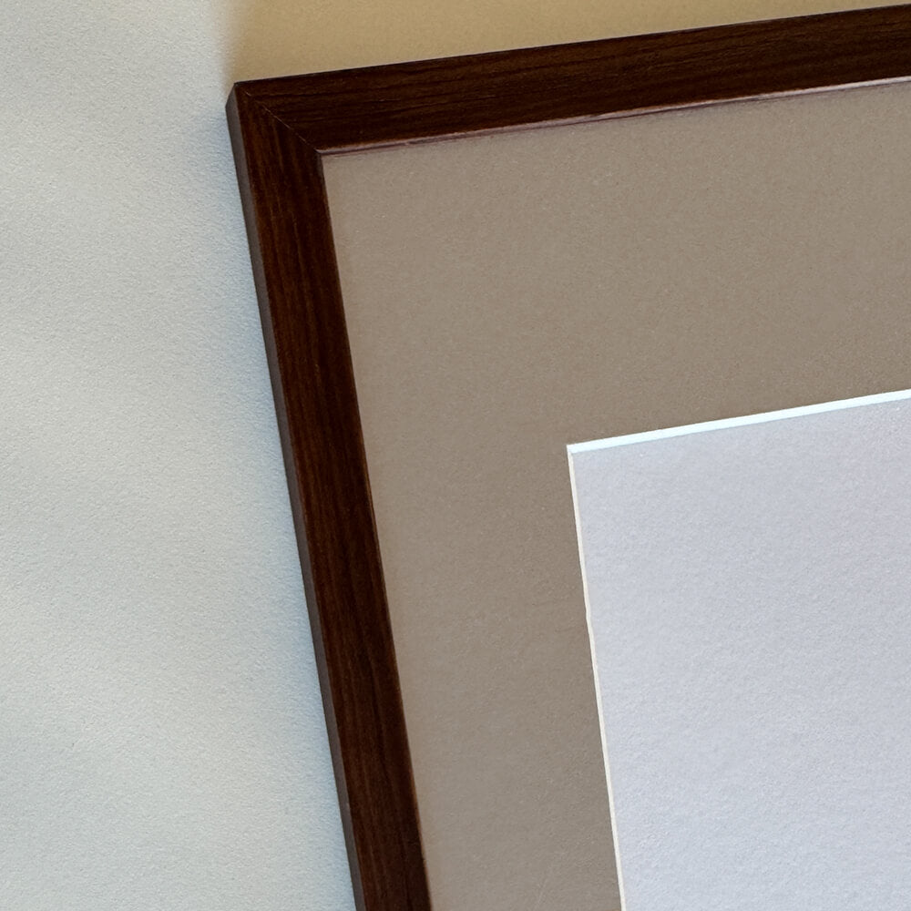 Dark wooden frame - Narrow (10 mm) - 30x30 cm